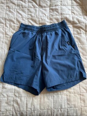 UNRL Men's Blue Athletic Drawstring Shorts